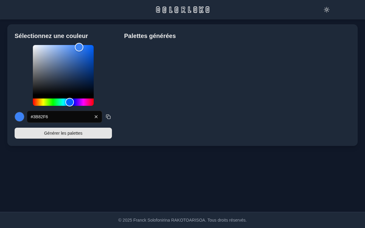 Aperçu du site ColorLoko