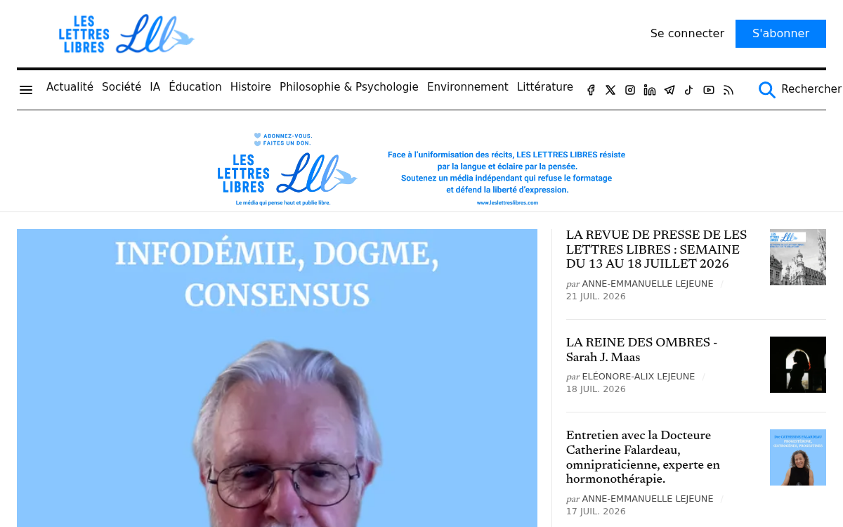 Aperçu du site Les Lettres Libres