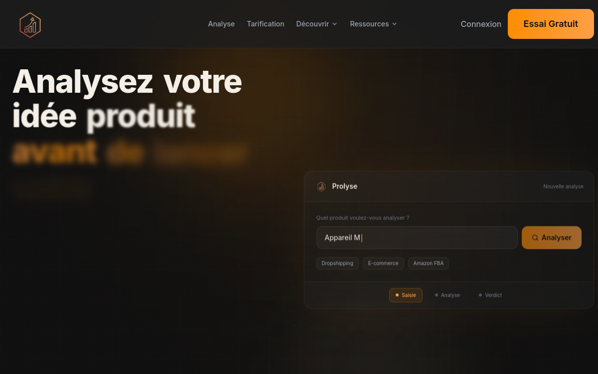 Aperçu du site Prolyse